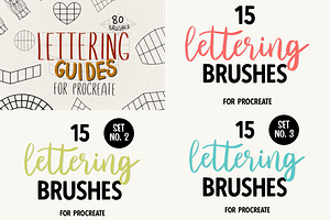 LETTERING BRUSH BUNDLE For Procreate