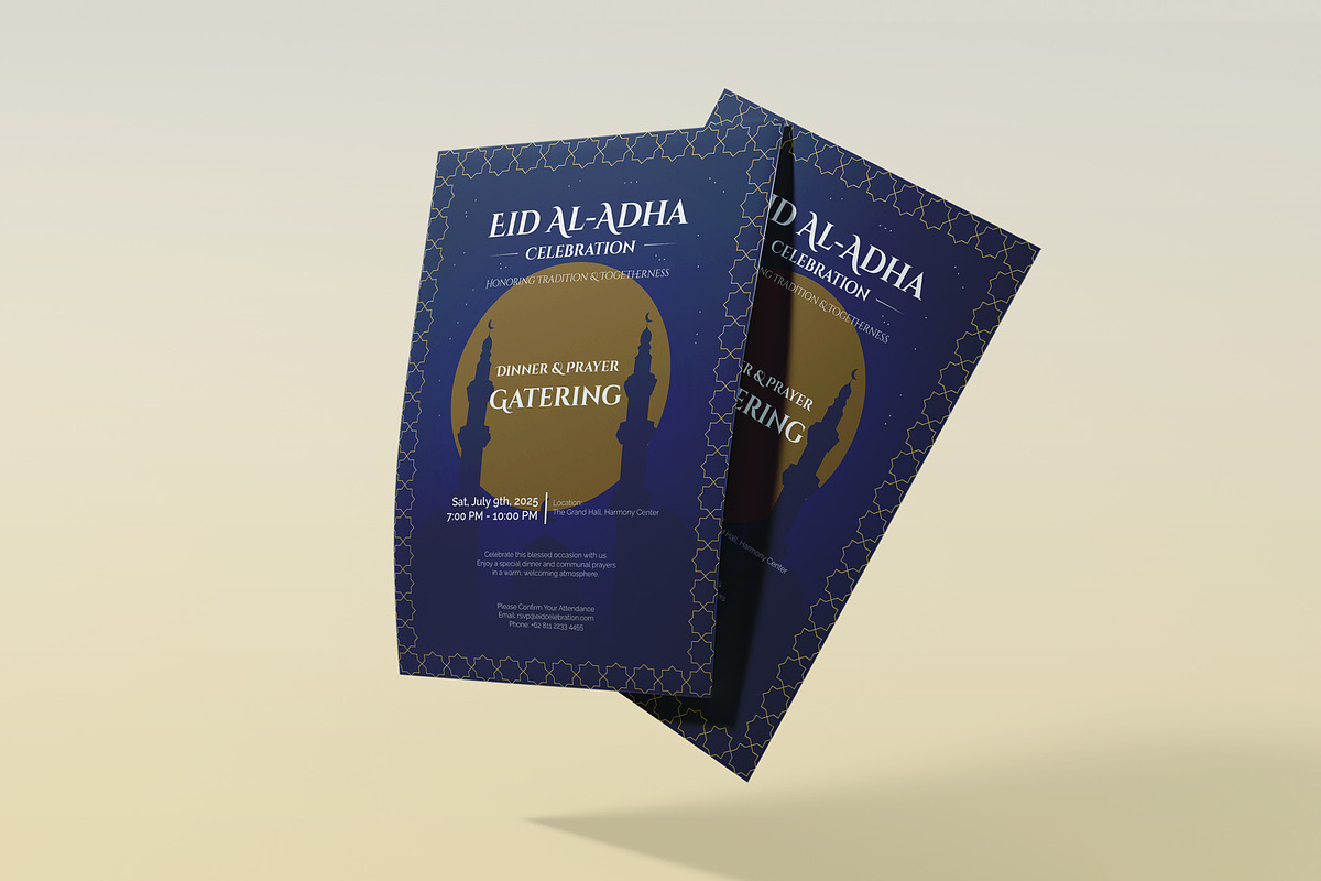 Eid Al-Adha Gathering Flyer Template, a Flyer Template by Artnivora.Std