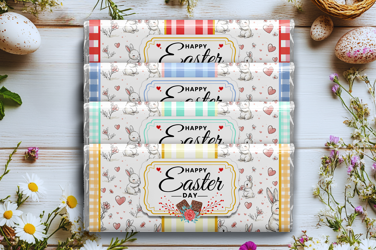 Easter Chocolate Bar Wrapper, a Stationery Template by DaisyByDeise (Photo 1 of 9)