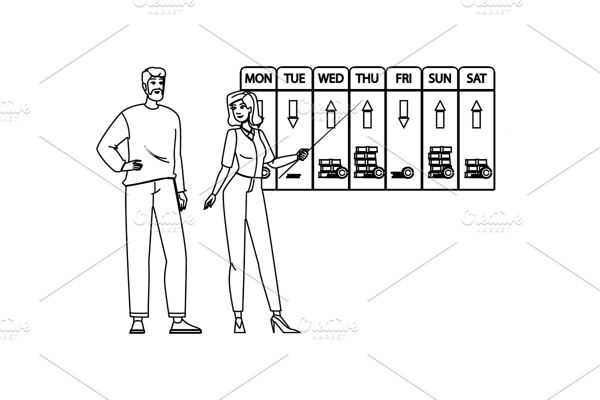 increase sales forecasting vector, a Person Illustration by pikepicture