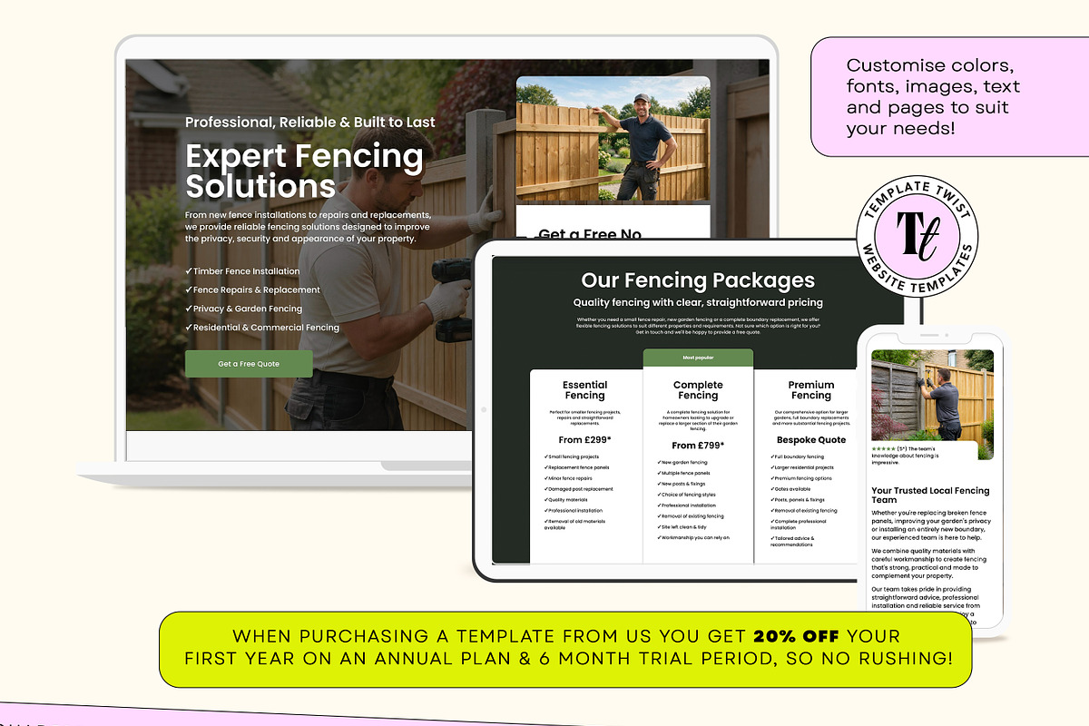 Fencing Website Template, a Squarespace Template by Template Twist Shop (Photo 6 of 9)