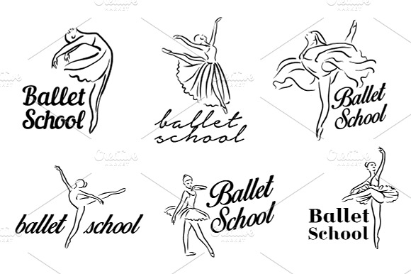Ballerina Illustration. Ballet Logo