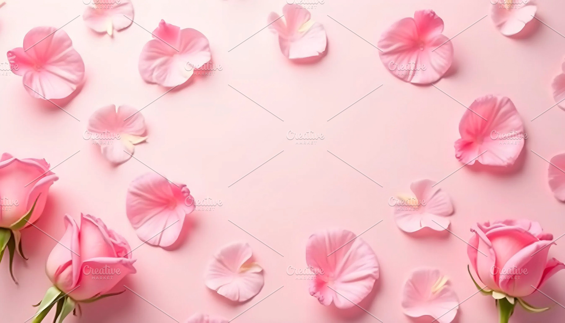 Soft Pink Rose Petals Abstract Backg, a Photo by LOGOCREATIVE