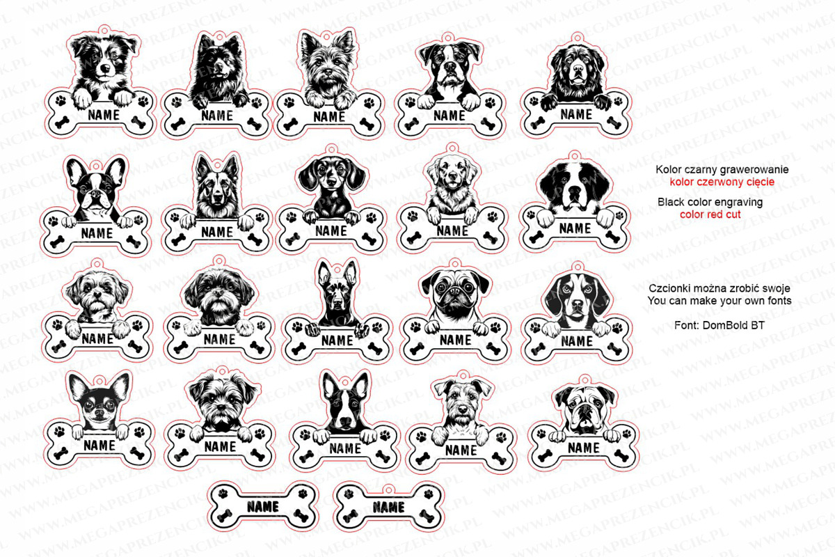 Keychain Peeking dog svg laser cut, a Pattern Graphic by MegaPrezencik (Photo 6 of 6)