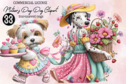 Whimsical Mother's Day Dog Clipart, an Animal Illustration by SVGArt (Thumbnail 1 of 9)