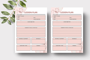 Lesson Plan Printable Template V18