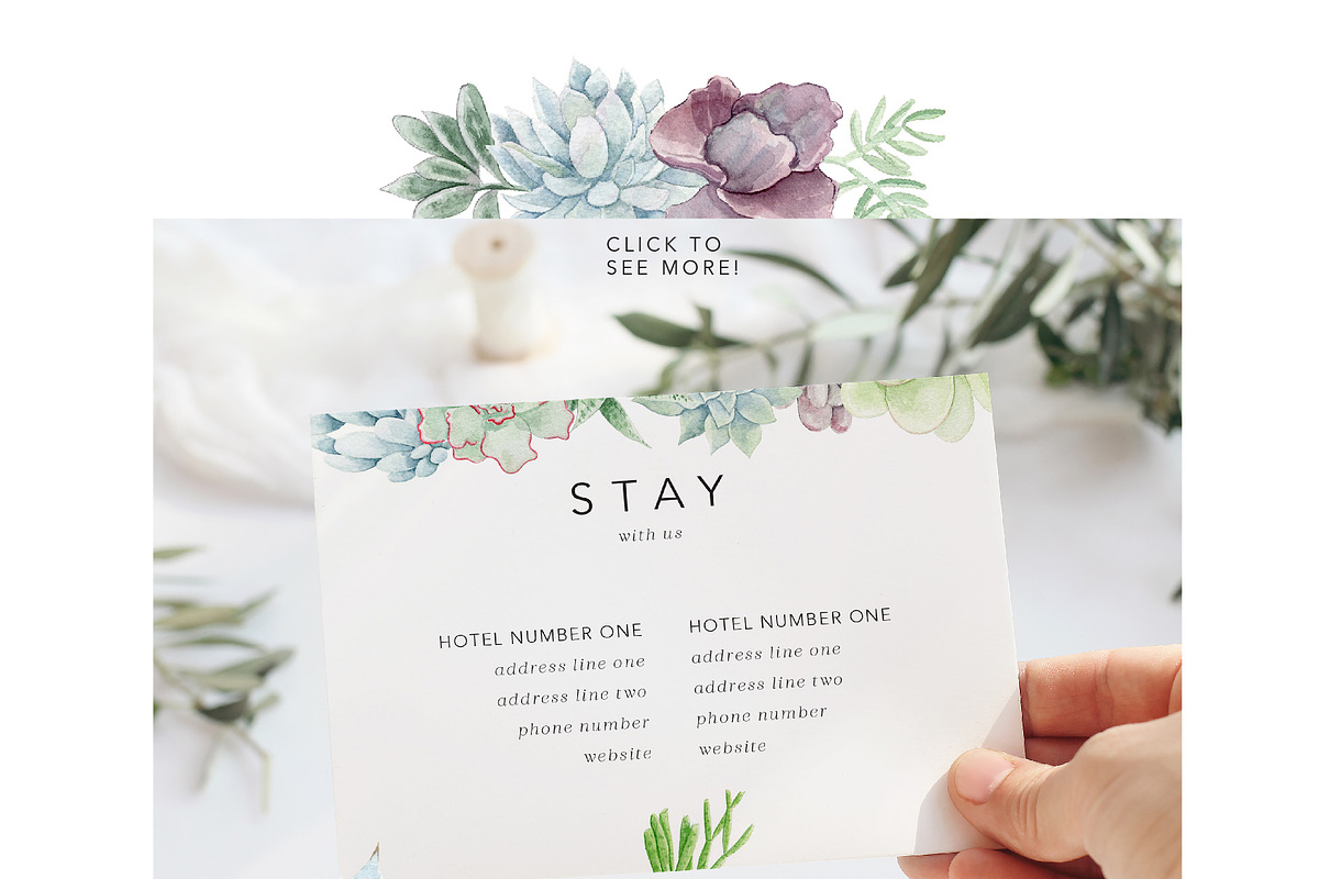 Watercolor Succulent Illustrations, an Illustration by One and Only Paper (Photo 6 of 6)