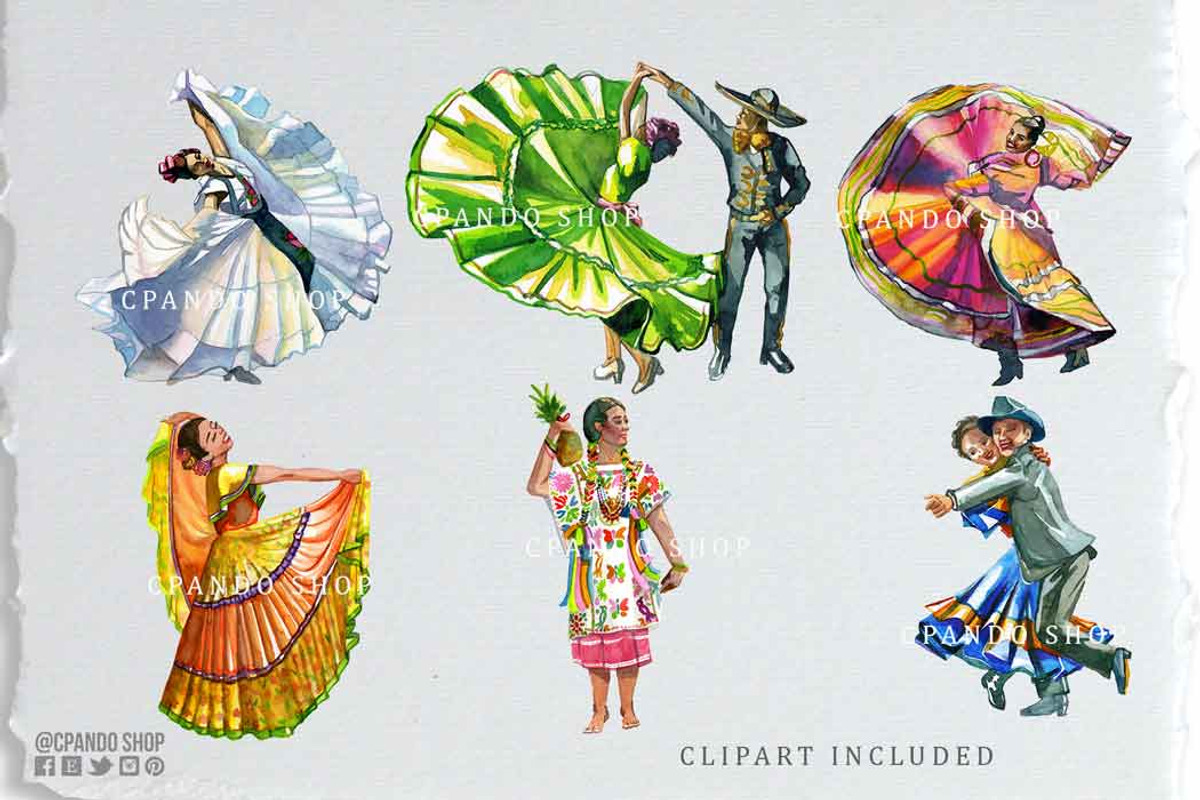 Mexican Traditional Costumes clipart, an Object Graphic by CpandoShop (Photo 3 of 4)