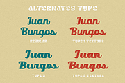 Juan Burgos - Bold Retro Script Font, a Font by PutraCetol Studio (Thumbnail 10 of 11)