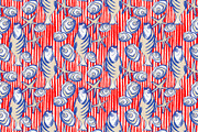 Sea motifs fishes stripes, a Pattern Graphic by Nocito Design (Thumbnail 2 of 7)