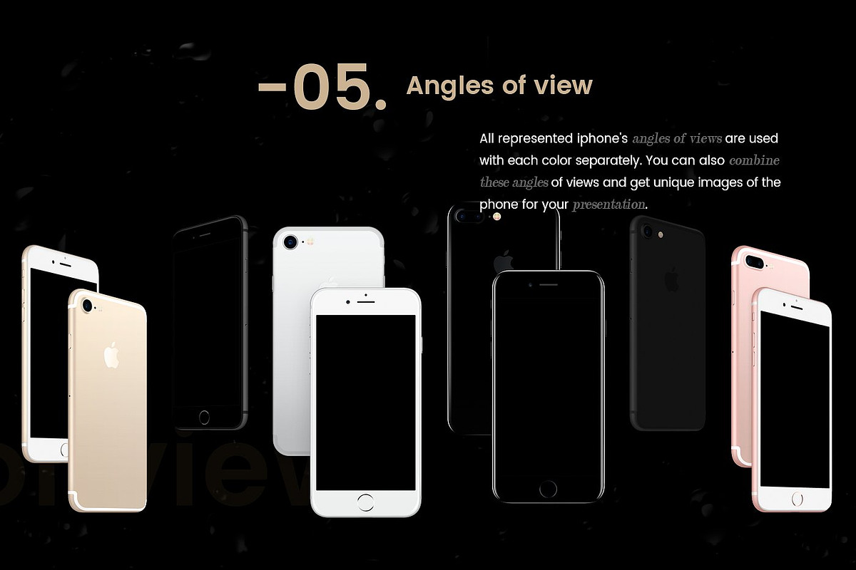 iPhone 7 & 7 Plus Mockups, an iPhone Mockup by Uidea (Photo 5 of 5)