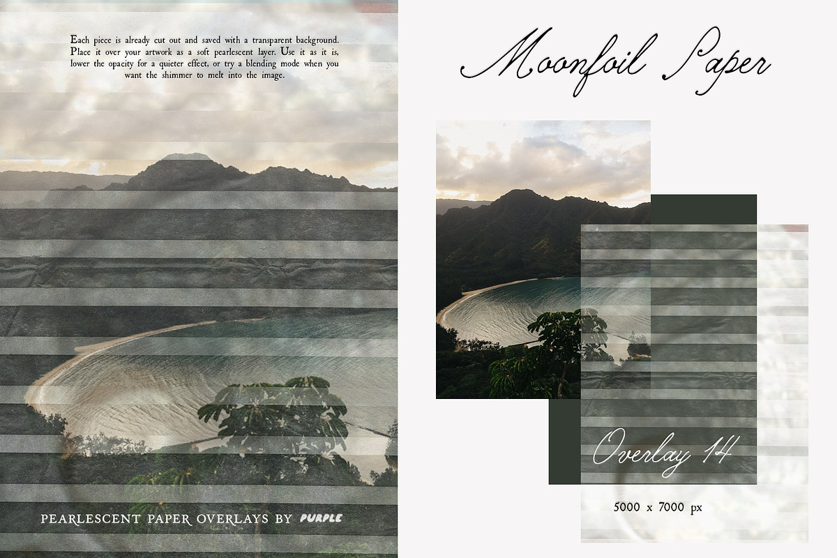 Moonfoil Paper: Pearlescent Overlays, a Texture Graphic by Purple (Photo 15 of 19)