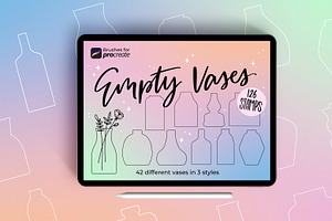 125 Procreate Empty Vases & Bottles