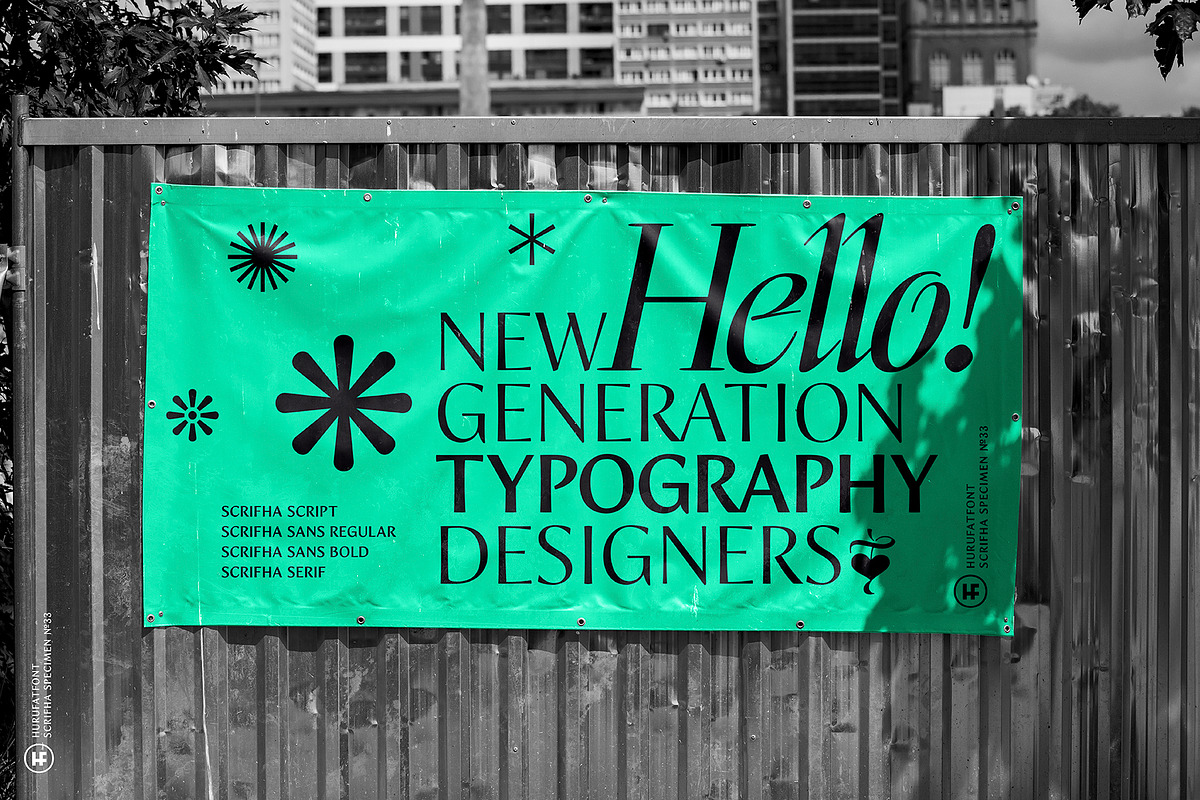 Scrifha Display Font Family, a Script Font by Hurufatfont (Photo 10 of 16)