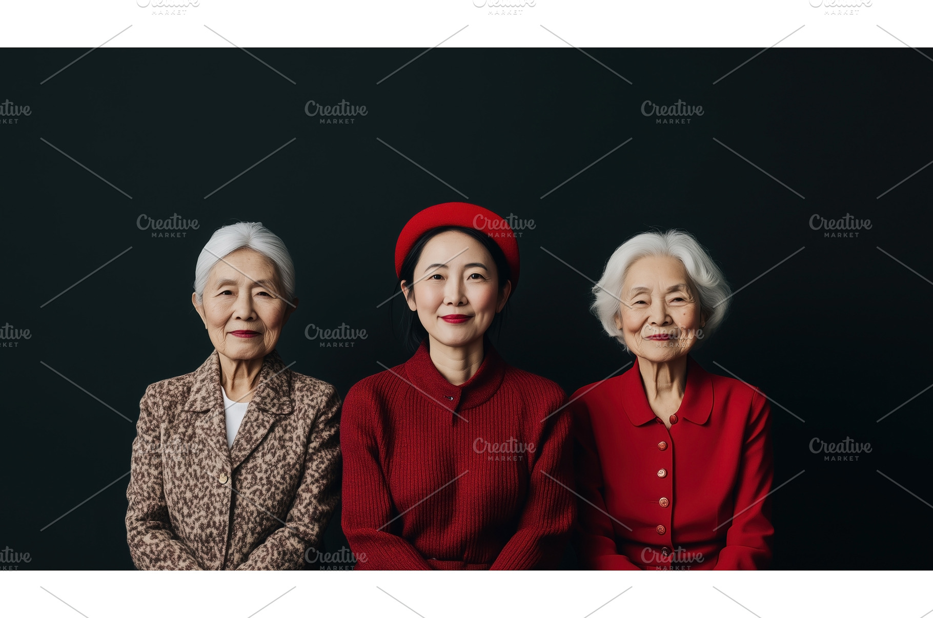 Three Asian women of different, a Person Photo by Sergey Kotenev