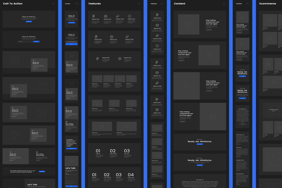 Elliette Wireframe Kit, an UI Kit Template by Lumina_ui_ux202 (Photo 7 of 8)