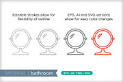 Minimal bathroom icons, an Outline Icon by Picture Window (Thumbnail 5 of 5)