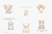 baby animals clipart set, an Animal Illustration by Pink Studio Art (Thumbnail 2 of 10)