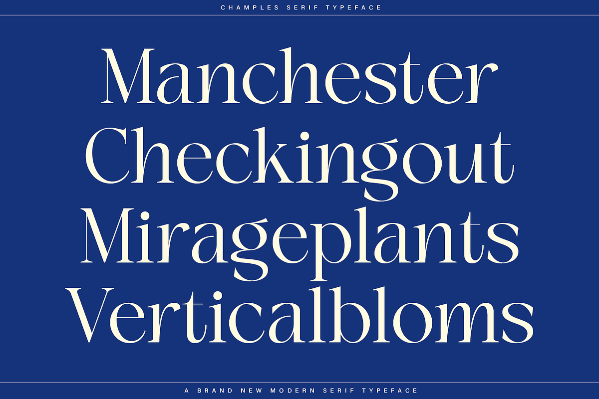 Champles A Modern Serif Typeface, a Serif Font by Comactype Foundry (Photo 3 of 20)