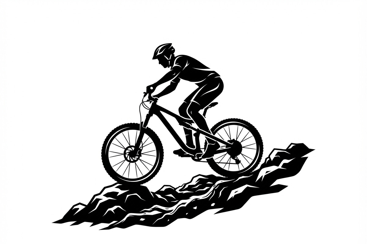 Mountain Biker Silhouette, a Person Illustration by Amazin_art (Photo 3 of 27)