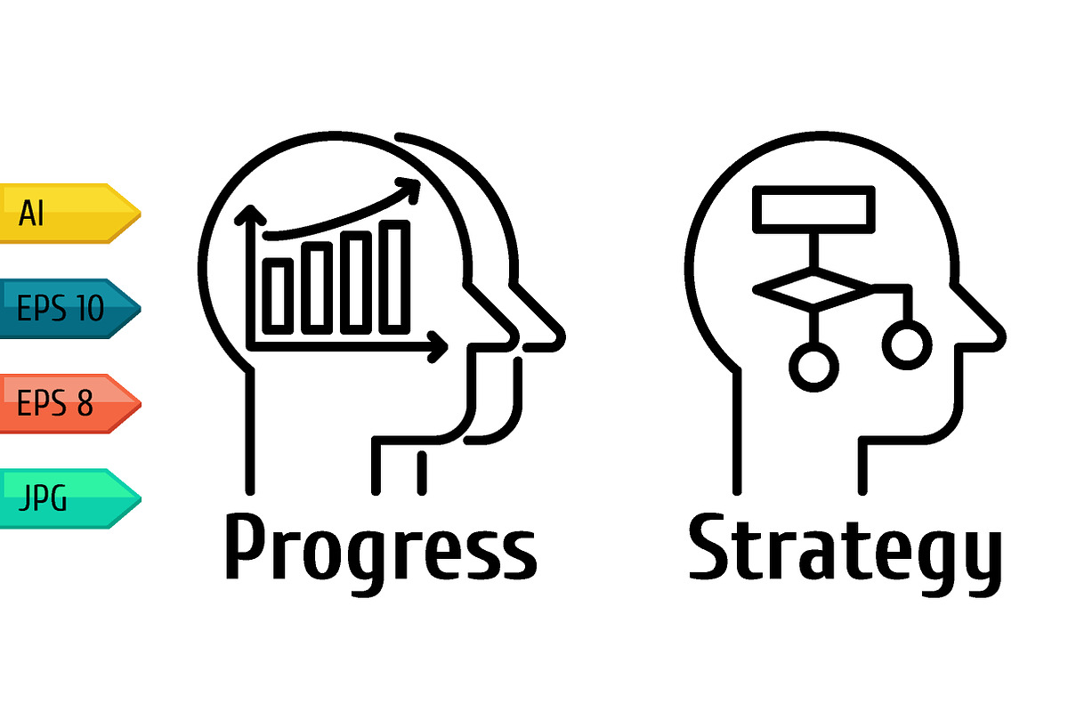 Pictogram icons set of human brain., an Outline Icon by julia_musdotter (Photo 8 of 10)