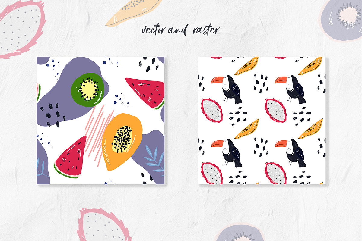 Seamless patterns JUNGLE collection, a Pattern Graphic by SketchCliparts (Photo 2 of 7)