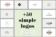 50 Simple Logos business cards, a Branding & Logo Template by Anis Illustration (Thumbnail 1 of 8)