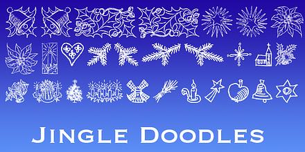 JingleDoodles, a Symbol Font by Wiescher-Design