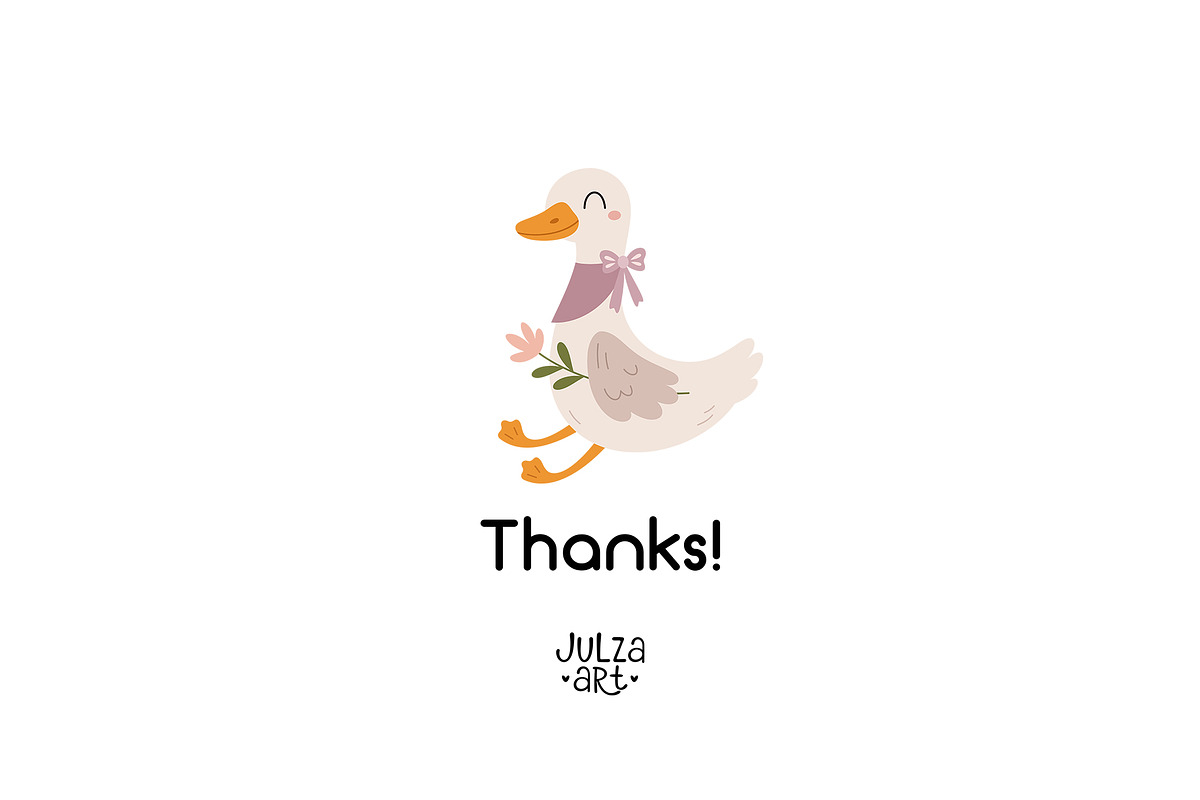 Groovy Silly Goose Clipart, an Animal Illustration by JulzaArt (Photo 5 of 5)