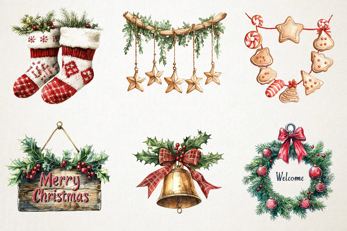 Christmas Decor Clipart, an Illustration by RobertsArt (Photo 4 of 7)