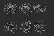 Peony Procreate Tattoo Brush Set, a Brush Add-On by Lucrumplus (Thumbnail 6 of 10)