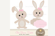 Girl Bunny Rabbit Digital Paper, a Pattern Graphic by JennyL Designs (Thumbnail 2 of 5)