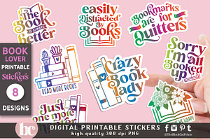 Funny Book Stickers PNG EPS