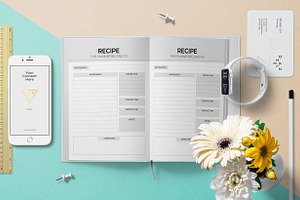 Recipe Planner PDF, PPTX, INDD, Ai