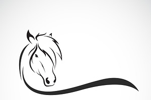 Vector Of Horse Head Design. Animal.