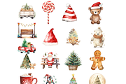 Christmas Time clipart, an Illustration by CraftCrateShop (Thumbnail 5 of 5)