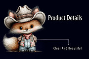 Whimsical Western Animals Clipart, a Seasonal Illustration by RobertsArt (Thumbnail 5 of 7)