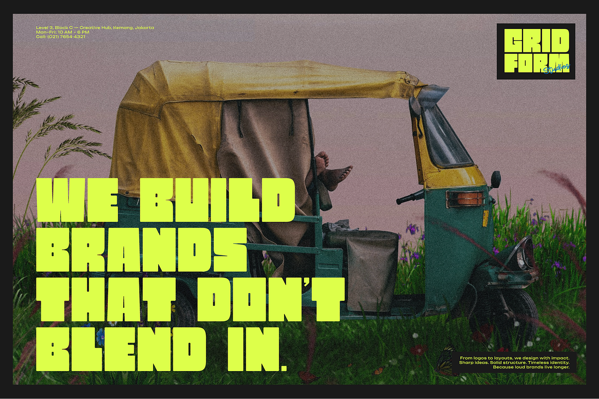 Mono Cubic | Chunky Bold Sans, a Sans Serif Font by gracetype_studio (Photo 7 of 12)