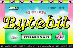 Bytebit Font Family, a Script Font by Aiyari