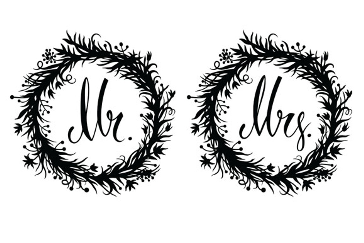 Calligraphic design elements, Mr & M preview 3