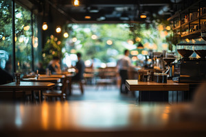 Coffee shop or cafe scene, a Photo by Pavel_design