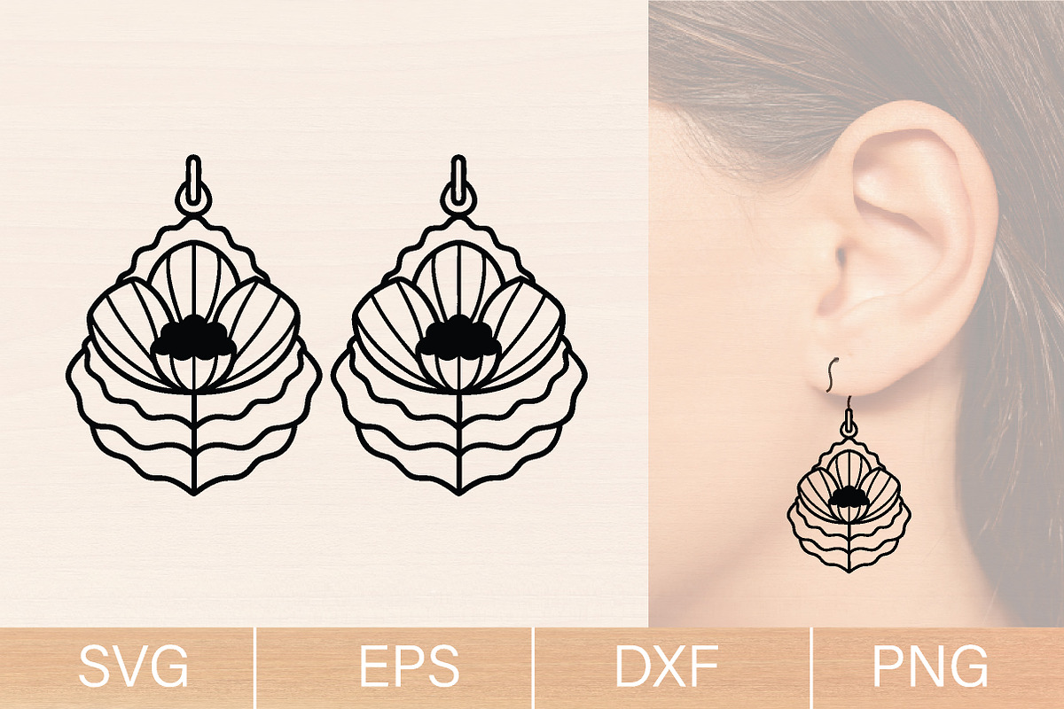 Wildflower Earrings SVG Bundle, an Object Graphic by jannatulpakhi (Photo 4 of 6)