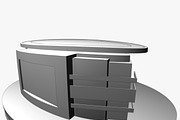 TV Studio News Desk 12, an Architecture 3D Model by akerStudio (Thumbnail 21 of 28)