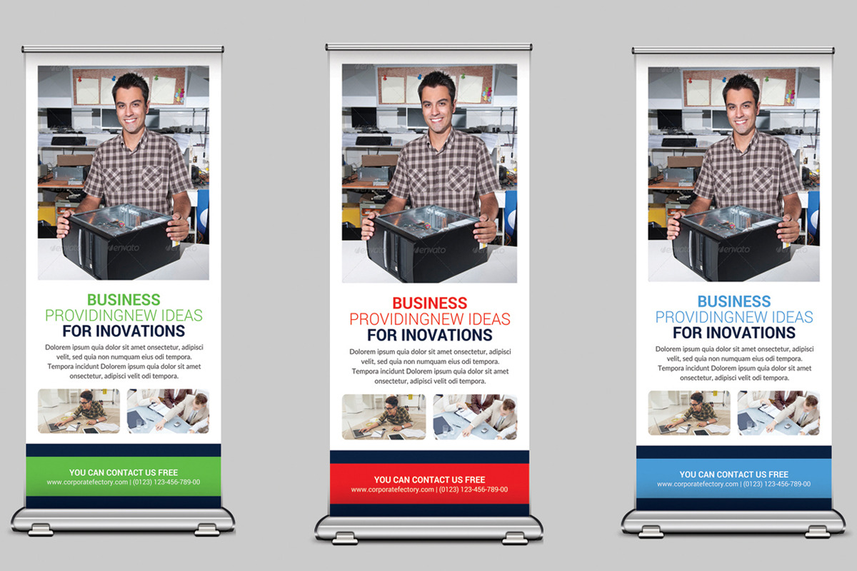 5 Conference Roll-Up Banners Bundle, a Marketing Template by graphicforest (Photo 2 of 5)