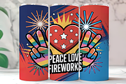 Peace Love Fireworks 20oz Tumbler, an Arts & Entertainment Photo by LamanAzalea (Thumbnail 1 of 2)
