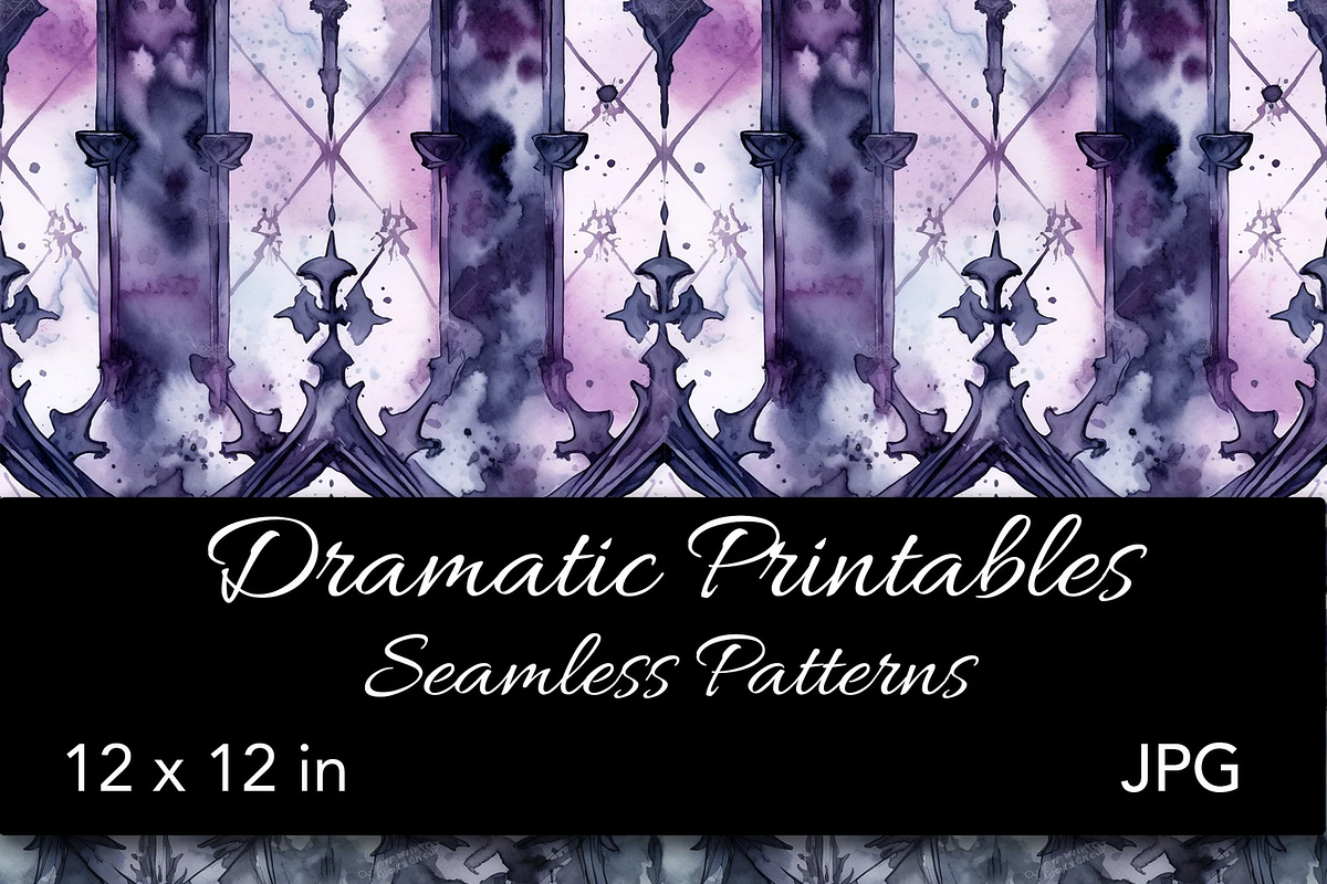 Gothic Skull Digital Paper, a Pattern Graphic by Gingerly Brazen Designs (Photo 1 of 5)