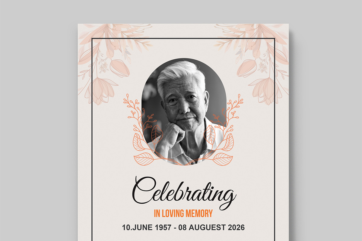 Funeral Program Template, a Stationery Template by MightyDesign (Photo 2 of 8)
