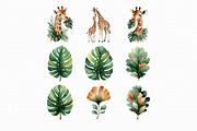 Watercolor Giraffe Clipart, an Illustration by Libby Wishes (Thumbnail 4 of 4)