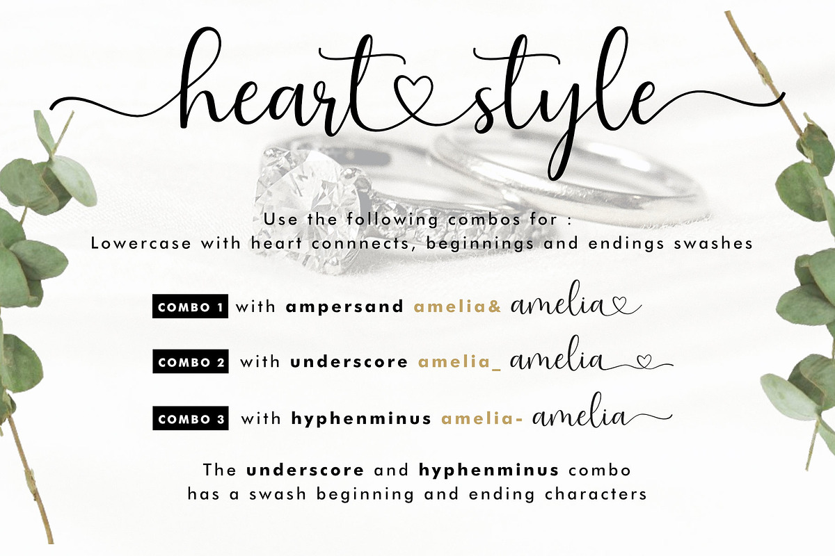 Heart Style | Wedding-Business Font, a Script Font by Jimtype Studio (Photo 8 of 8)