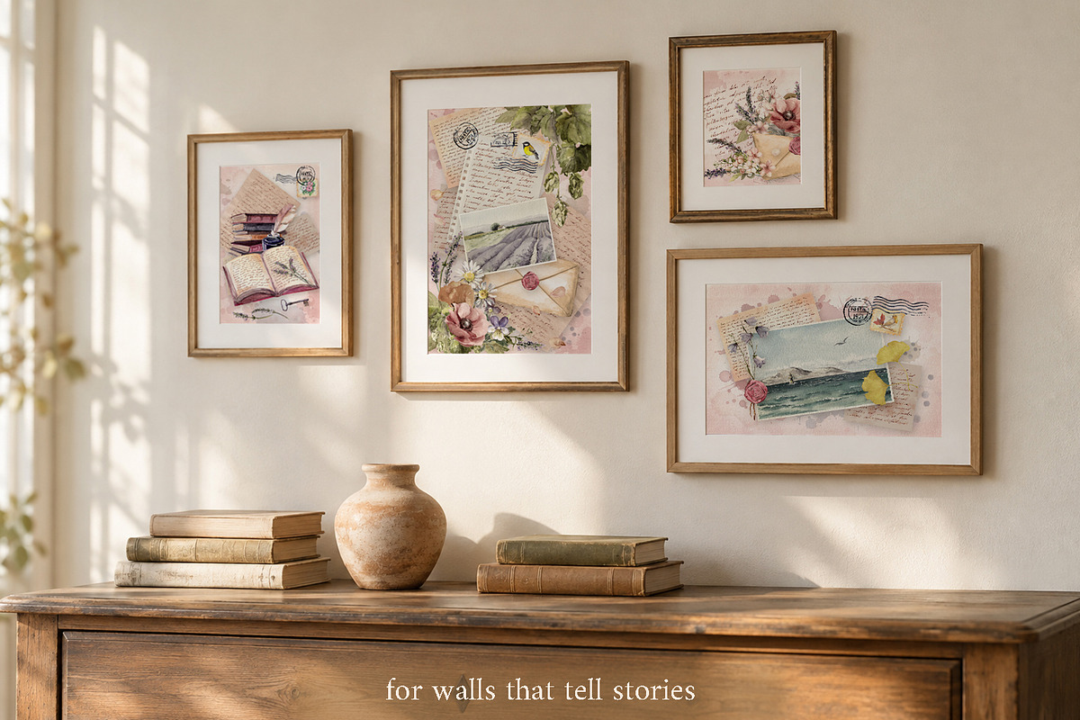 Vintage Postage Stamps & Envelopes, an Object Illustration by Where summer is (Photo 8 of 16)